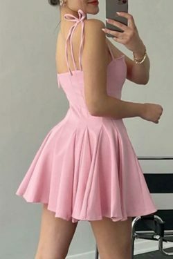 Y2K Aesthetic Spaghetti Strap Mini Dress - Coquette & Grunge Style, Pastel Goth, Cargo Skirt