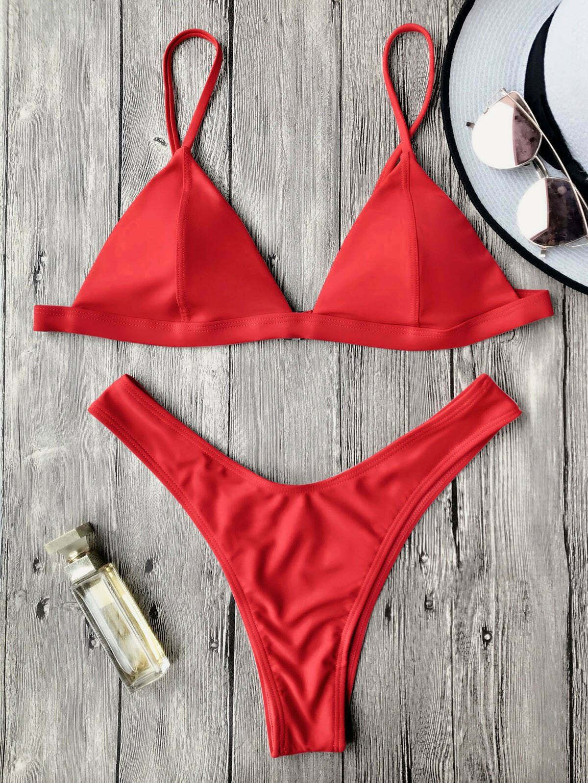 Y2K Aesthetic Spaghetti Strap Thong Bikini Set - Coquette & Grunge Style Women's Fashion