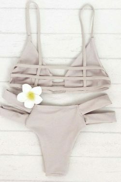 Y2K Aesthetic Spaghetti Straps Bandage Bikini Set for Women - Coquette & Grunge Style