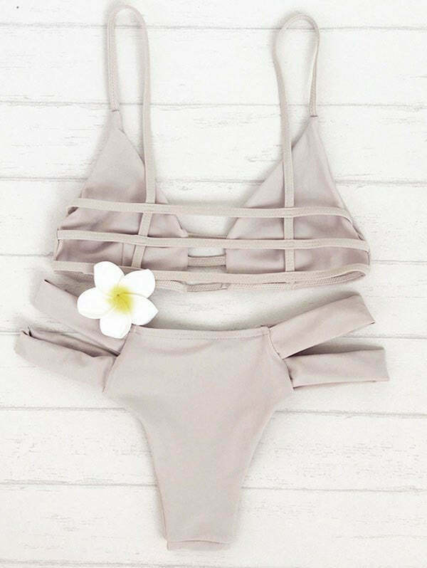 Y2K Aesthetic Spaghetti Straps Bandage Bikini Set for Women - Coquette & Grunge Style