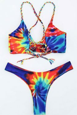 Y2K Aesthetic Spaghetti Straps Beach Swimwear Women Swimsuit