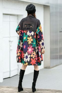 Y2K Aesthetic Spliced Denim Lapel Jacket for Women - Coquette & Grunge Style Cargo Skirt Outfit