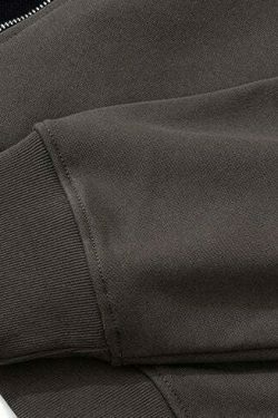 Y2K Aesthetic Spliced Zip Up Hoodie for Women - Coquette & Grunge Style Fashion Statement