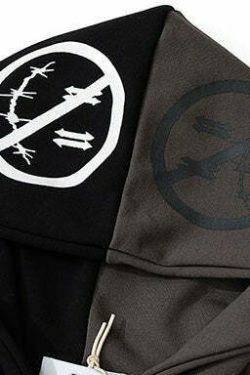 Y2K Aesthetic Spliced Zip Up Hoodie for Women - Coquette & Grunge Style Fashion Statement