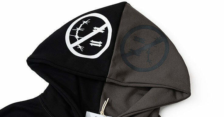 Y2K Aesthetic Spliced Zip Up Hoodie for Women - Coquette & Grunge Style Fashion Statement Y2K Aesthetic Spliced Zip Up Hoodie for Women - Coquette & Grunge Style Fashion Statement