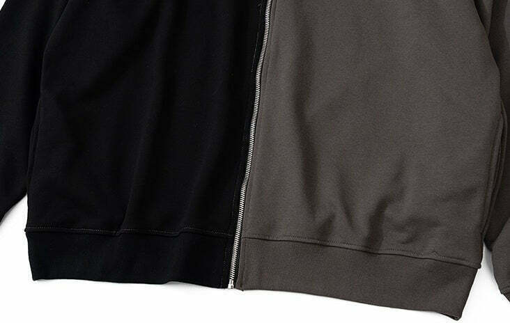 Y2K Aesthetic Spliced Zip Up Hoodie for Women - Coquette & Grunge Style Fashion Statement Y2K Aesthetic Spliced Zip Up Hoodie for Women - Coquette & Grunge Style Fashion Statement