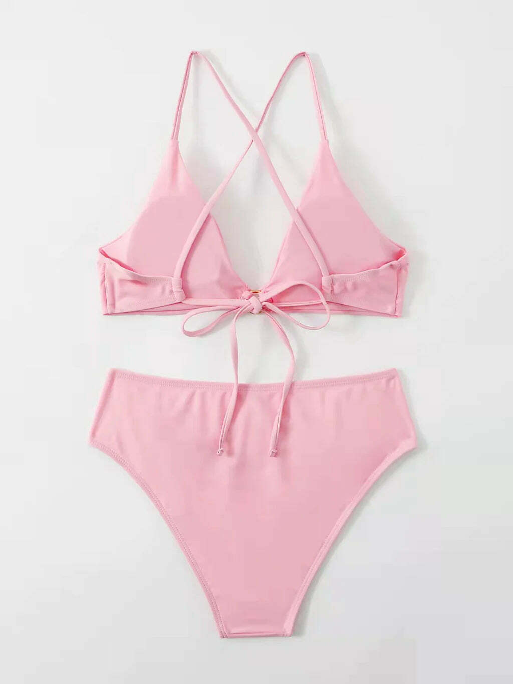 Y2K Aesthetic Split Bikini - Sexy Solid Color Swimsuit Y2K Aesthetic Split Bikini - Sexy Solid Color Swimsuit