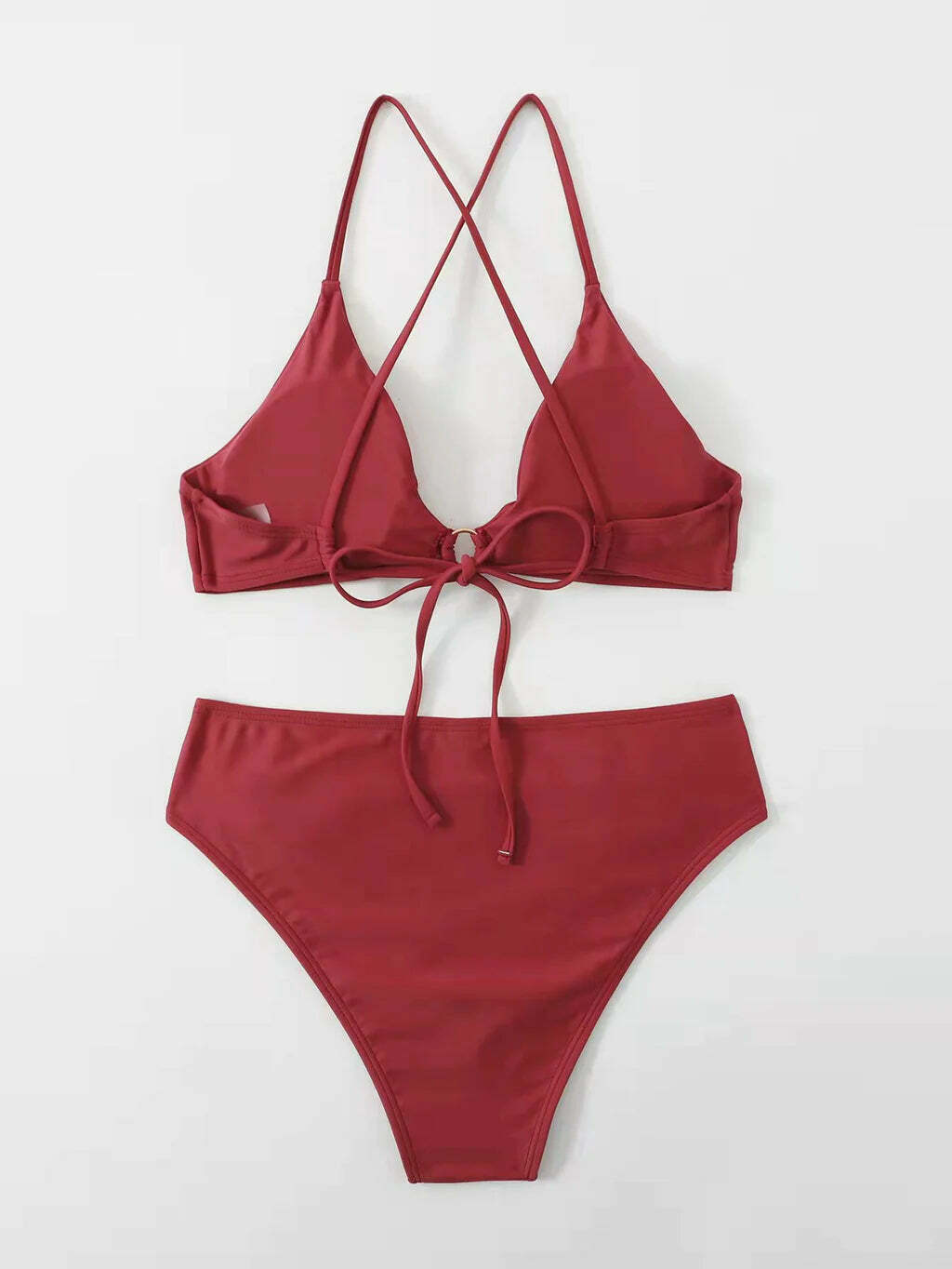 Y2K Aesthetic Split Bikini - Sexy Solid Color Swimsuit Y2K Aesthetic Split Bikini - Sexy Solid Color Swimsuit