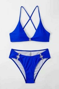 Y2K Aesthetic Split Bikini - Sexy Solid Color Swimsuit