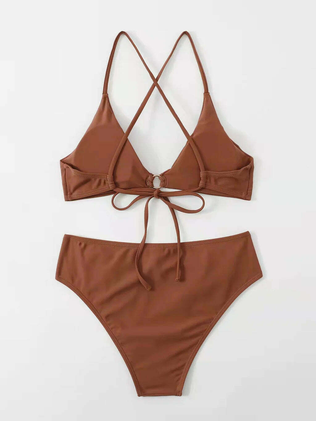 Y2K Aesthetic Split Bikini - Sexy Solid Color Swimsuit Y2K Aesthetic Split Bikini - Sexy Solid Color Swimsuit