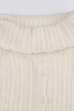 Y2K Aesthetic Split Buttoned Ribbed Knit Top for Women - Coquette & Grunge Style Fashion