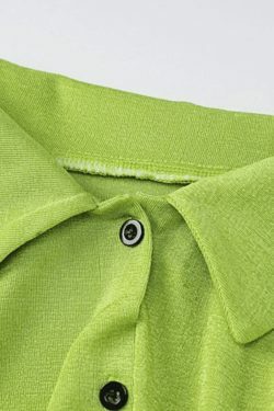 Y2K Aesthetic Split Cuff Button Front Blouse for Women - Coquette & Grunge Style Fashion