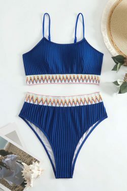 Y2K Aesthetic Split Shoulder Strap Bikini for Niche Women Fashion