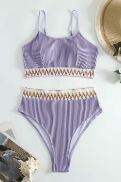 Y2K Aesthetic Split Shoulder Strap Bikini for Niche Women Fashion