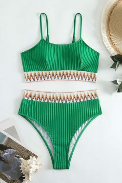 Y2K Aesthetic Split Shoulder Strap Bikini for Niche Women Fashion