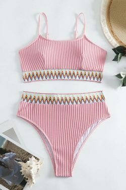 Y2K Aesthetic Split Shoulder Strap Bikini for Niche Women Fashion