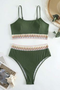 Y2K Aesthetic Split Shoulder Strap Bikini for Niche Women Fashion