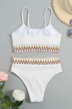 Y2K Aesthetic Split Shoulder Strap Bikini for Niche Women Fashion