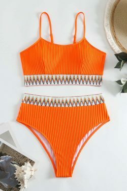 Y2K Aesthetic Split Shoulder Strap Bikini for Niche Women Fashion