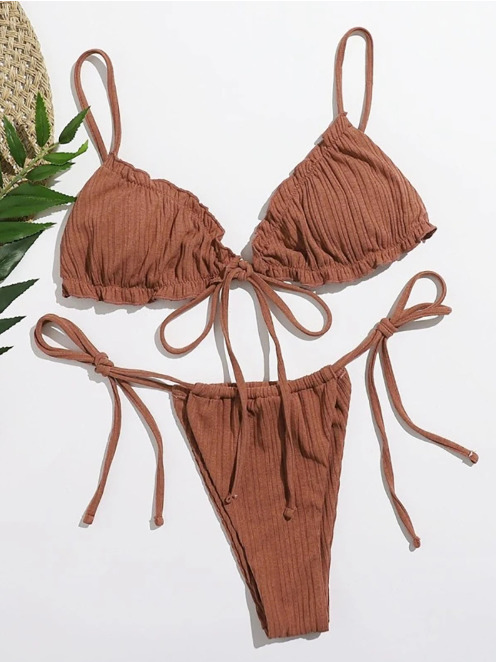 Y2K Aesthetic Split Strap Bikini for Women - Coquette Style with Grunge and Pastel Goth Vibes Y2K Aesthetic Split Strap Bikini for Women - Coquette Style with Grunge and Pastel Goth Vibes