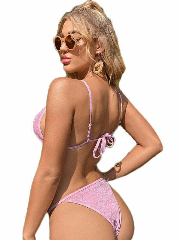 Y2K Aesthetic Split Swimsuit Bikini for Women - Coquette Style Grunge Fashion with a Sexy Twist Y2K Aesthetic Split Swimsuit Bikini for Women - Coquette Style Grunge Fashion with a Sexy Twist