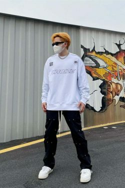 Y2K Aesthetic Sports Jersey Sweatshirt - Coquette Style Grunge Fashion for Women