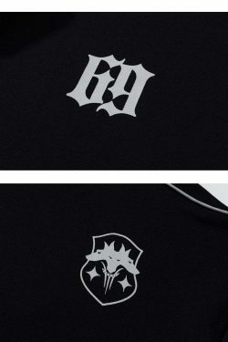 Y2K Aesthetic Sports Jersey Sweatshirt - Coquette Style Grunge Fashion for Women