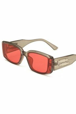 Y2K Aesthetic Square Sunglasses - Coquette Grunge Fashion & Cute Tops