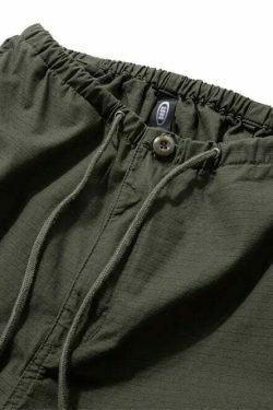 Y2K Aesthetic Stacked Ripstop Parachute Pants for Women - Coquette & Grunge Style Cargo Skirt