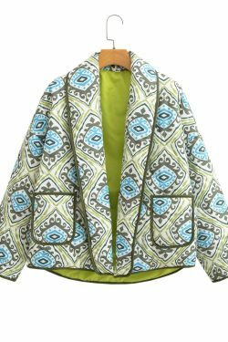 Y2K Aesthetic Stand-Up Collar Cotton Coat - Coquette Grunge Fashion & Pastel Goth Vibes