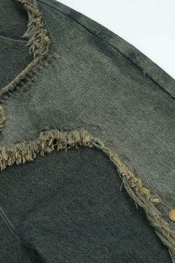 Y2K Aesthetic Star Jeans - Coquette Fashion with Grunge & Pastel Goth Vibes