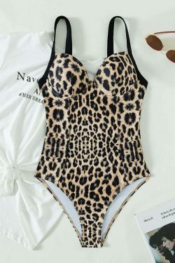 Y2K Aesthetic Steel Shoulder Strap Swimsuit - Coquette Fashion with Grunge Style,