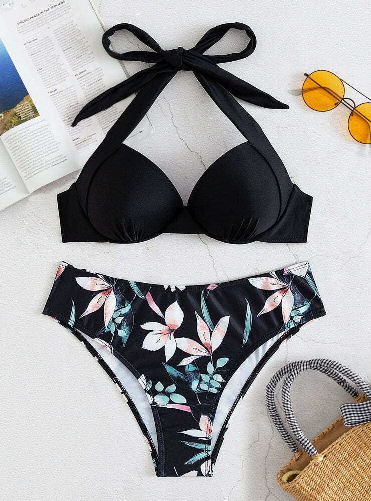 Y2K Aesthetic Steel Support Swimsuit Bikini for Niche Women Fashion