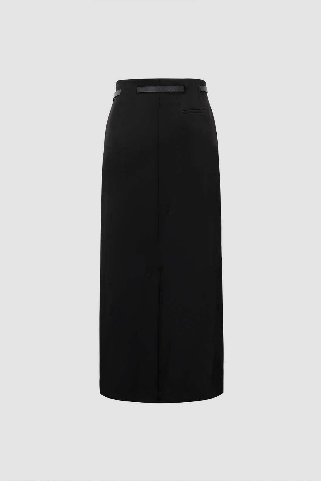 Y2K Aesthetic Straight Skirt with Belt - Coquette & Grunge Style Women's Fashion
