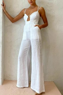 Y2K Aesthetic Strapless White Jumpsuit - Coquette & Grunge Fashion, Cute Tops, Pastel Goth