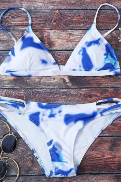 Y2K Aesthetic Strappy Tie-Dye Bikini for Women - Coquette & Grunge Style Swimwear