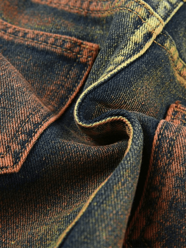 Y2K Aesthetic Street Denim Skirt with Asymmetric Pocket Y2K Aesthetic Street Denim Skirt with Asymmetric Pocket