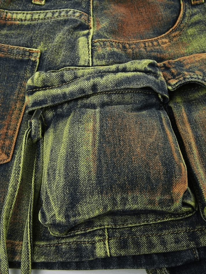 Y2K Aesthetic Street Denim Skirt with Asymmetric Pocket Y2K Aesthetic Street Denim Skirt with Asymmetric Pocket