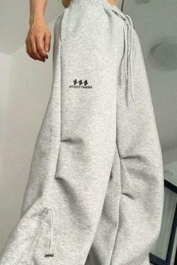 Y2K Aesthetic Street Loose Leg Sweatpants - Coquette Fashion with Grunge & Pastel Goth Vibes