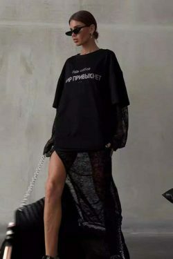 Y2K Aesthetic Street Style Sweatshirt and Loose Dress for Women - Coquette and Grunge Fashion