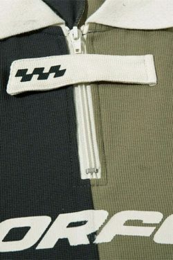 Y2K Aesthetic Stripe Sports Jersey for Women - Coquette & Grunge Style Fashion Statement