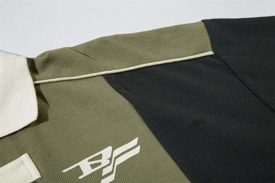 Y2K Aesthetic Stripe Sports Jersey for Women - Coquette & Grunge Style Fashion Statement