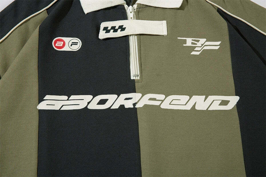 Y2K Aesthetic Stripe Sports Jersey for Women - Coquette & Grunge Style Fashion Statement