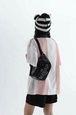 Y2K Aesthetic Stripe Sports Jersey for Women - Coquette & Grunge Style Fashion Statement