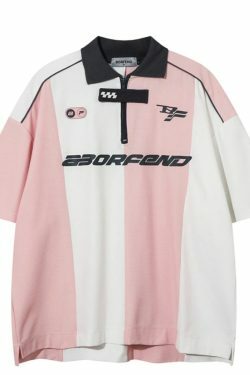 Y2K Aesthetic Stripe Sports Jersey for Women - Coquette & Grunge Style Fashion Statement