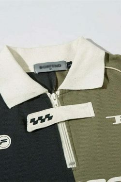 Y2K Aesthetic Stripe Sports Jersey for Women - Coquette & Grunge Style Fashion Statement