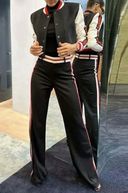 Y2K Aesthetic Striped Baseball Suit for Women - Coquette & Grunge Style, Cute Tops, Cargo Skirt