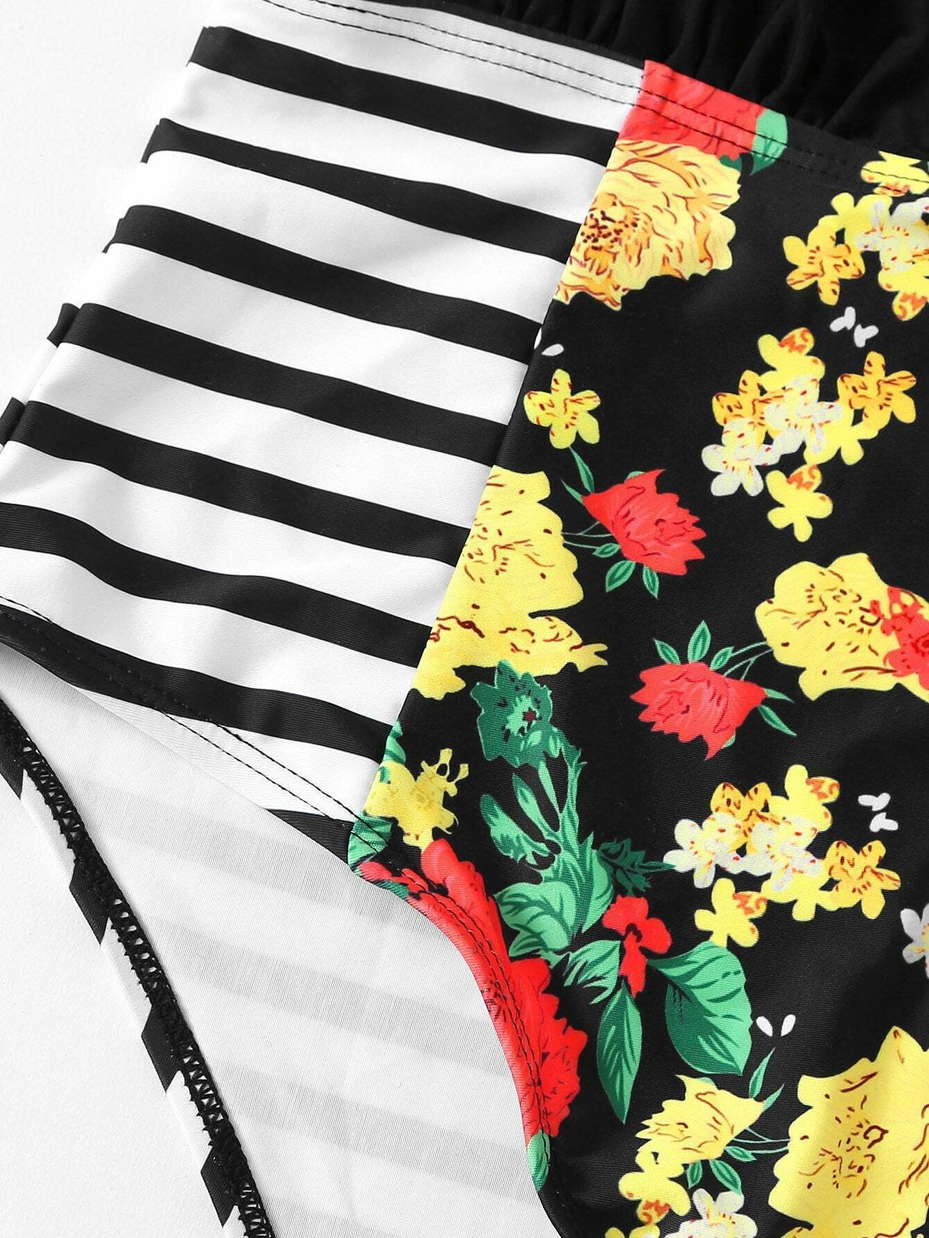 Y2K Aesthetic Striped Cutout Swimsuit - Coquette Grunge Fashion & Pastel Goth Vibes