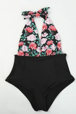 Y2K Aesthetic Striped Deep V-Neck One-Piece Bikini for Women - Coquette Fashion Swimwear