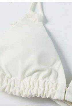 Y2K Aesthetic Striped Halter Bikini Set - Coquette Style for Women